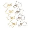 100 Pcs Cute  Clips Cartoon Star Shape Golden Silver Paper Clamps for Home School Office File 