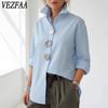 Women's Fashion Casual Spring Autumn Solid Color Print Long Sleeve POLO Neck Blouses & Shirts