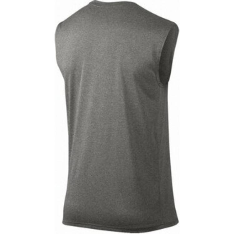 Nike Logo Print Round Neck Sleeveless T-Shirt Men Tops Gray 727981-091