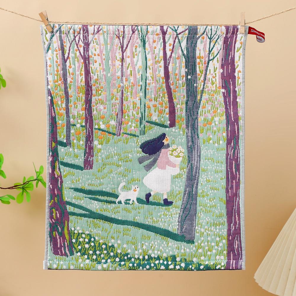 34x40cm Large Hand Towel Cartoon 4 Layer Cotton Gauze Pure Cotton Dish Cloth Quick Dry Decorative Kitchen Towel