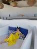 Summer Seaside Backless Spaghetti Strap Dress - Women's Gentle Yellow A-Line Long Skirt