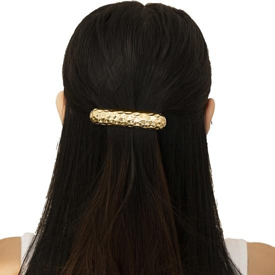 Geometric Metal Hair Tie, Alloy Elastic Ponytail Holder for Women, Minimalist Square Hair Ring for Daily Commuting Use