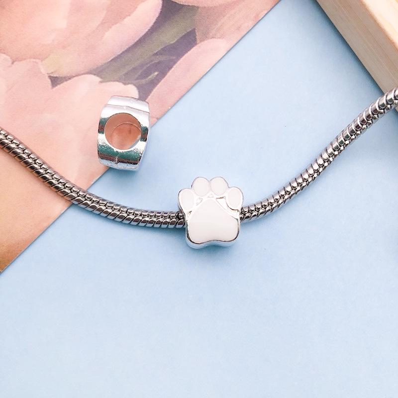 

Капельное масло Мультяшная медвежья лапа Бусины с большим отверстием для браслетов DIY - 8 стилей