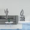 Vintage Knight And Guan Yin Statue Sculpture Creative Tabletop Ornament Figurine for Entryway Office