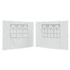 VidaXL 2x Paroi de Tente de Réception avec Fenêtre PE Blanc Tonelle Pavillon 45113