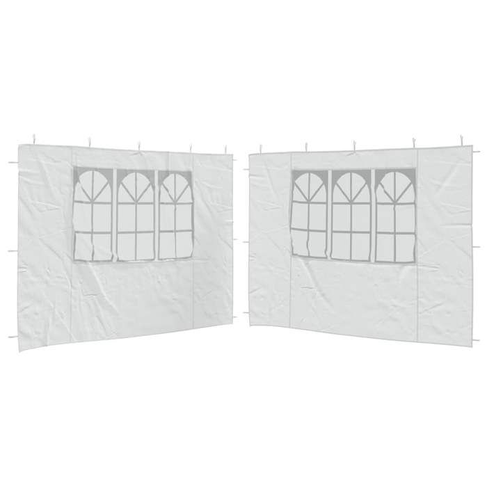 VidaXL 2x Paroi de Tente de Réception avec Fenêtre PE Blanc Tonelle Pavillon 45113