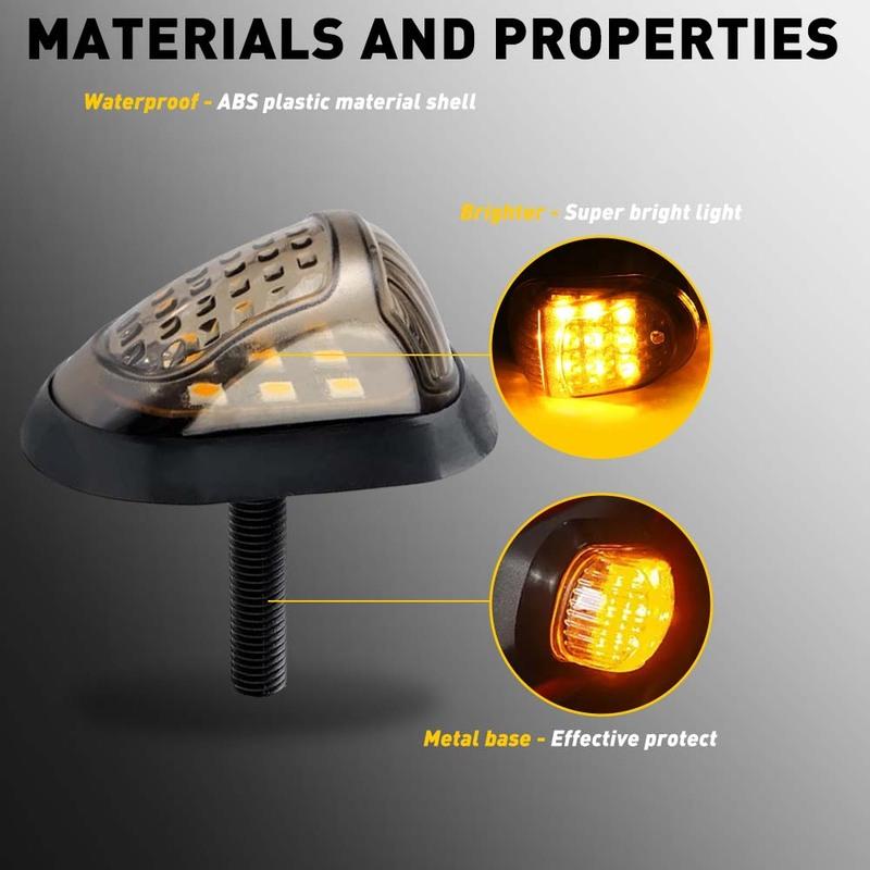 Motorcycle Mini LED Turn Signals Handlebar Blinker Indicators Amber Flowing Signal Lamp DRL for Honda Yamaha Kawasaki Cafe Racer