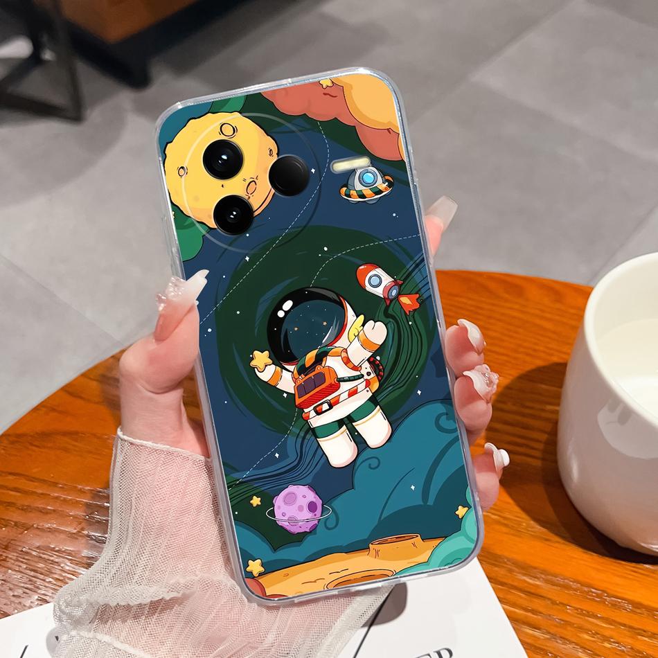 Case For POCO F7 Pro / F7 Ultra Summer Flower Transparent Funda For POCO F 7 Soft Untra Thin Phone Back Cover Shockproof Housing