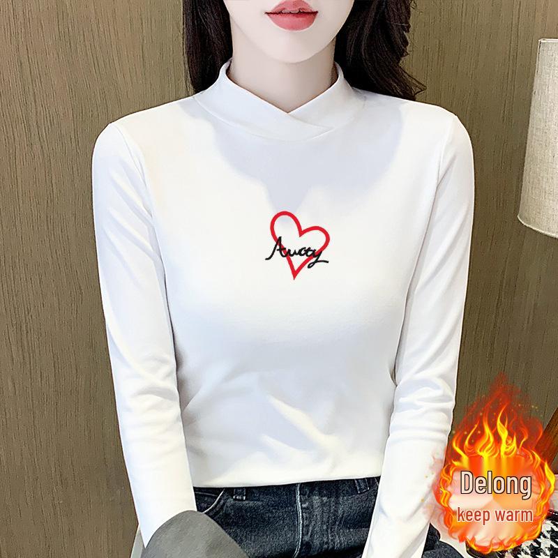 2025 Double-Sided German Velvet Warm Fleece Thickened Slim Fit Long Sleeve Autumn/Winter Base Layer Top