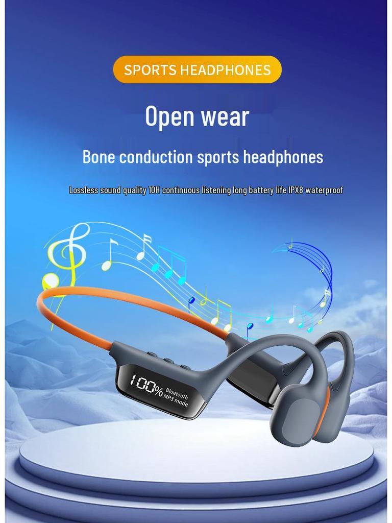 S10 Waterproof Bone Conduction Wireless Sports Headphones with Long Battery Life