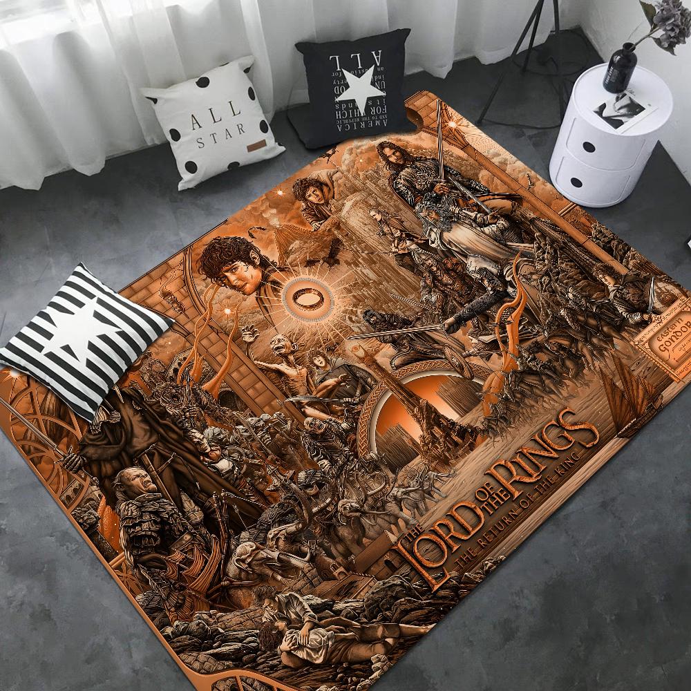 L-Lords Game Rings Hallway Carpet Retro Multiple Choice Living Room Kitchen Rug Non-Slip Welcome Rug