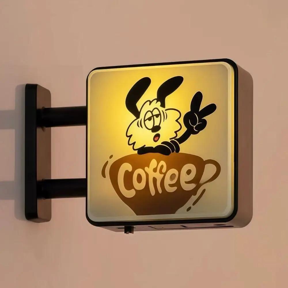 Creative Atmosphere Coffee Corner Light Sign Retro Style Soft Light Glowing Fridge Magnet Decoration Magnetic