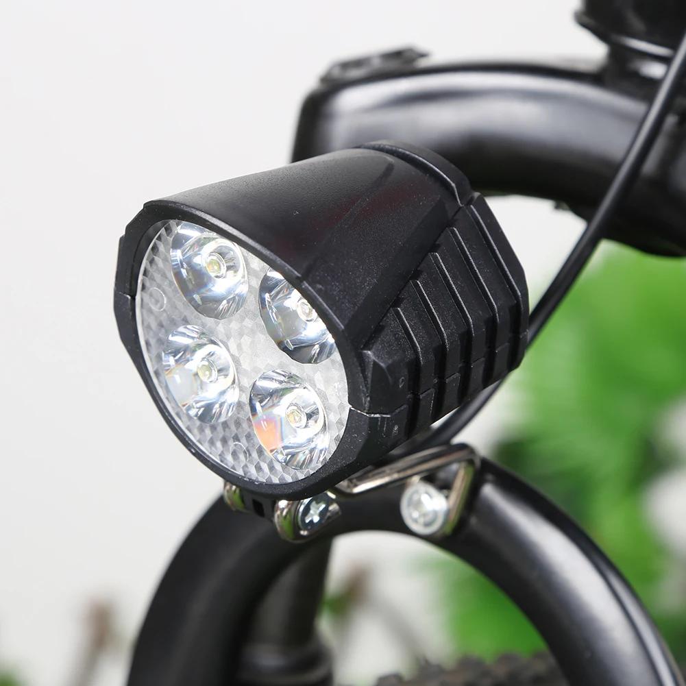 48V Tromba Luci E-Bike Alta Potenza Bicicletta Elettrica Scooter Faro LED Lampada Anteriore Impermeabile Accessori per Ciclismo Outdoor