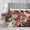 Jason Todd Knitted Blankets Flannel Red Hood Manga Soft Throw Blankets for Outdoor Travel Bedroom Quilt