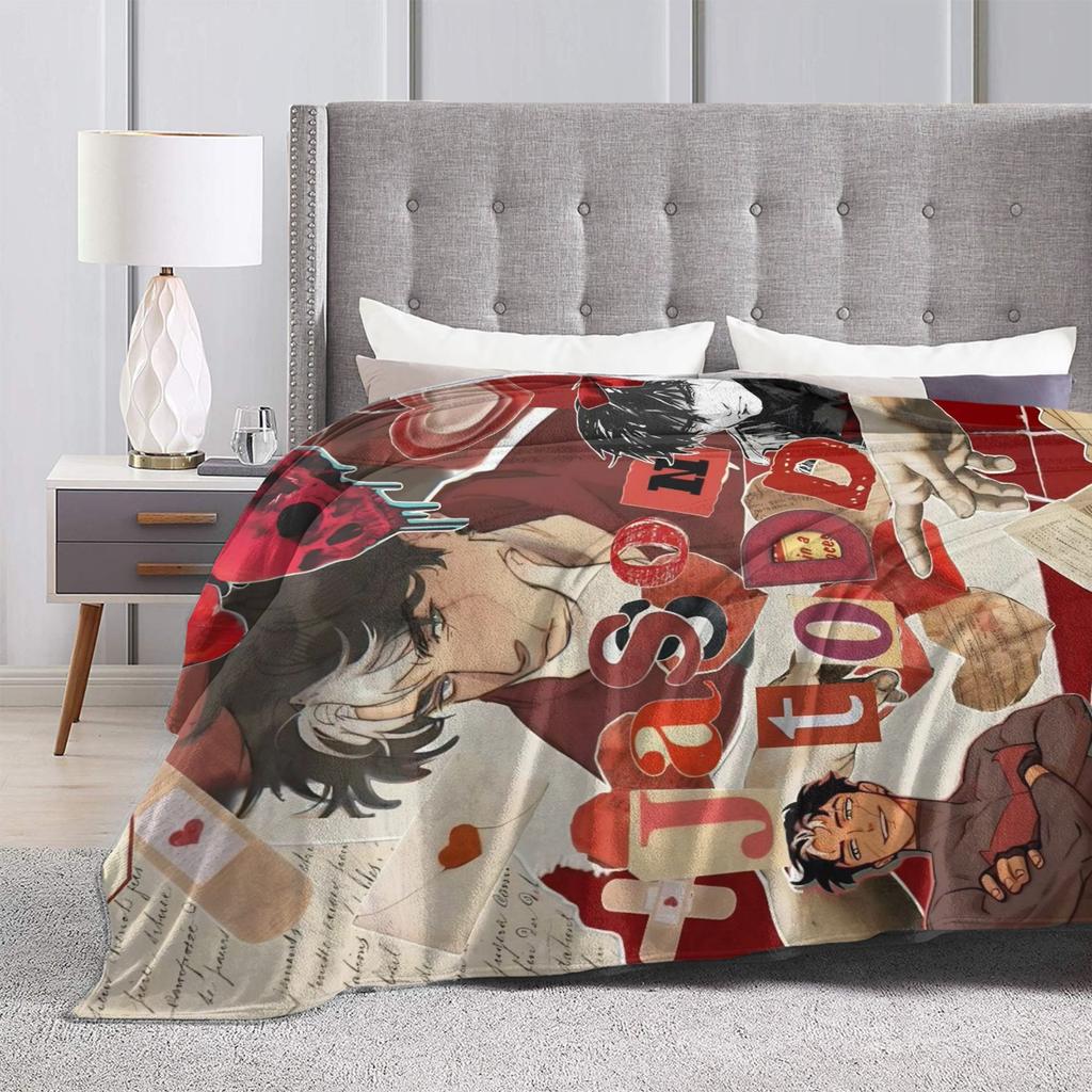 Jason Todd Knitted Blankets Flannel Red Hood Manga Soft Throw Blankets for Outdoor Travel Bedroom Quilt