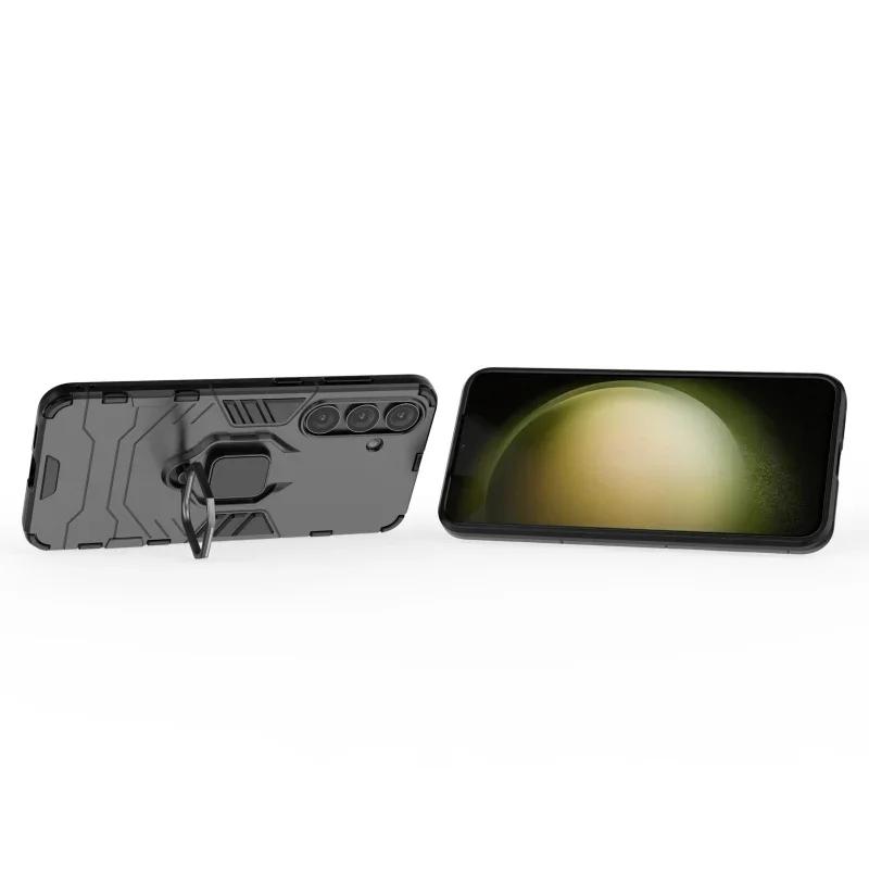 Für Samsung Galaxy S25 S24 Plus 23 Ultra Hülle Magnetischer Halter Ring Panzer Stoßfeste Hüllen für Samsung A13 A06 A05 A36 Rückseite