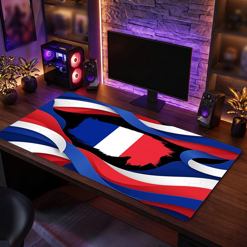 Tappetino Mouse Scudo Calcio Francia, Tappetino da Scrivania Esteso in Gomma Antiscivolo per Gaming Ufficio Laptop Regalo per Fan