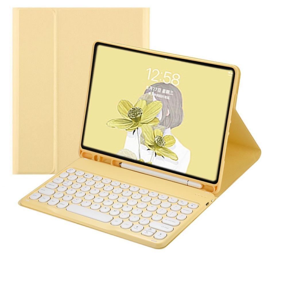 Bluetooth Keyboard Case for iPad Air 6 Pro 11 Split Round Keycap with Pencil Holder 10.2 Inch