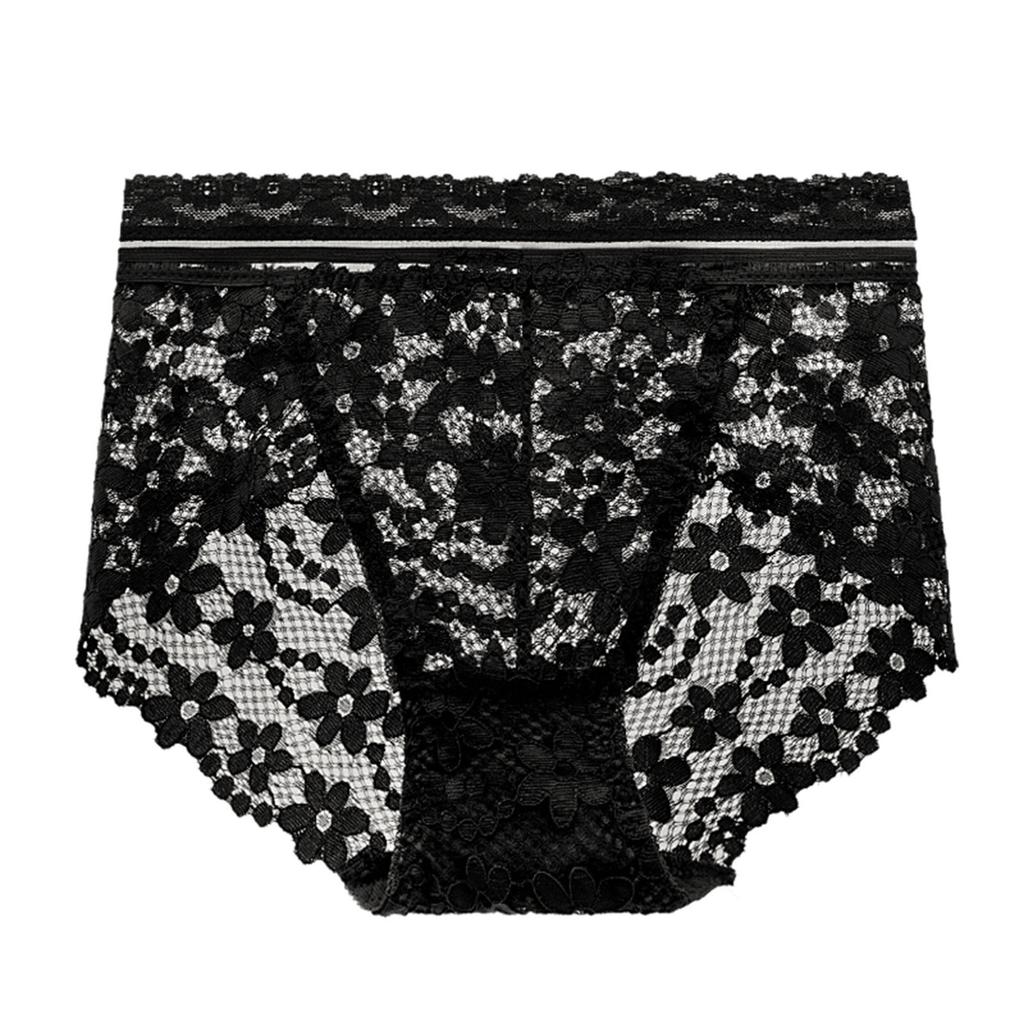 Sexy Ladies Transparent Lace Panties Cotton Hollow Breathable Quality Underpants