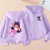 Felpa con zip stile anime Aphmau Abbigliamento per bambini Felpa con zip sportiva per ragazzi Felpa alla moda con zip per ragazze Regalo di Natale Top casual per bambini