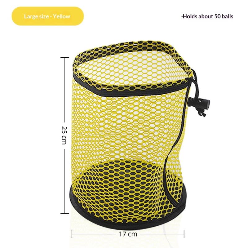 Golf Ball Holding Pouch Durable Drawstring Mesh Net Bag Hold 12/25/50 Balls Portable for Golf Training Competition Travel