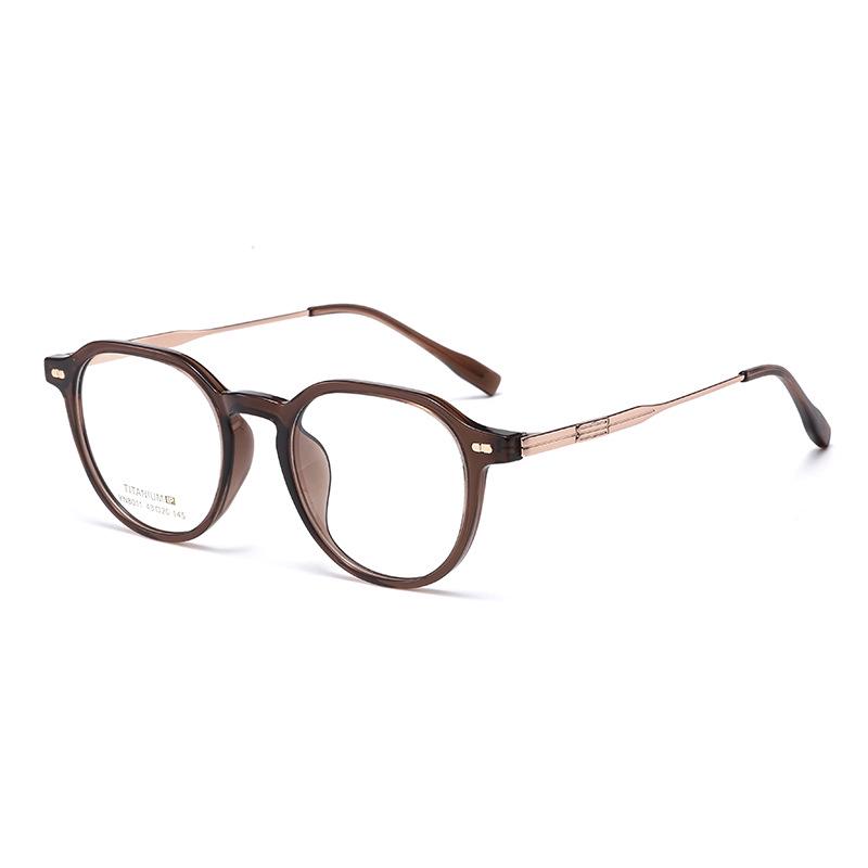 New TR Titanium Ultra-Light Korean Style Eyeglass Frame - Trendy, Versatile & Artistic Retro Design