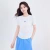 INMAN Damen Raffung Taille Schlankmachendes Kurzarm-T-Shirt