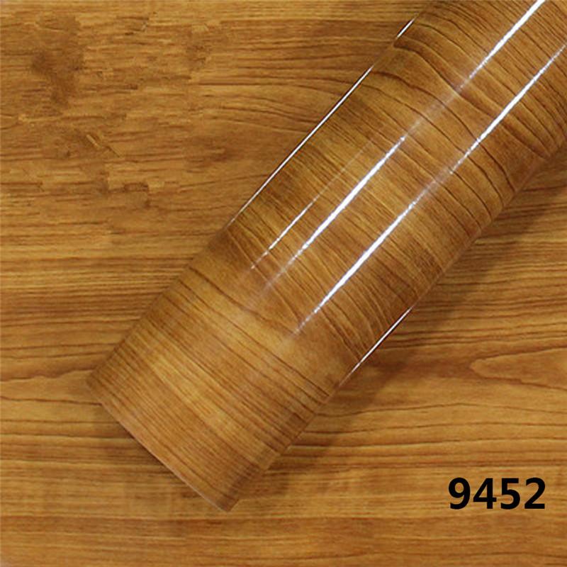 Autocolant Lucios Auto Interior Adeziv Impermeabil Folie Vinil Imitație Lemn Decalcomanii Accesoriu Interior Universal 10*100cm