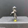 1:64 Copper Chinese Kung Fu Swordsman Figure Desk Decoration Fairy Garden Miniatures for Plant Decoration Sand Table Layout Gift
