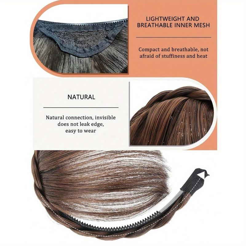 Synthetic Bangs Headband 1Piece Front Hair Bangs Fringe Hair Extensions Synthetic Hair Headband For Women KTB