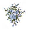 1 Set 3D Rose Flower Embroidery Lace Applique Patches Cord Scrapbooking Motif Dress DIY Sewing Accessory