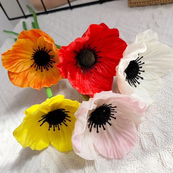 Künstliche Blume Fake PU Blumiger Stiel Real Touch Kunstseide Blumenstrauß für Hochzeitsfeier Dekoration Blumengestecke Haus Tischmittelstücke