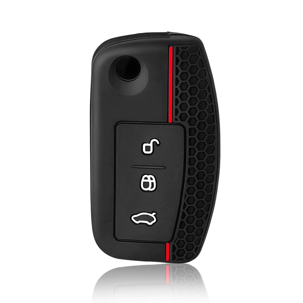 For Ford Focus mk2 C Max S-MAX EcoSport Fusion Fiesta Mk7 Cowgar Mondeo 2 Mustang Mach silicone car key case cover key holder