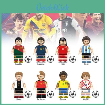 High-quality Plastic Football Star Minifigure Toy Set With 50 To 100 Colorful Pieces