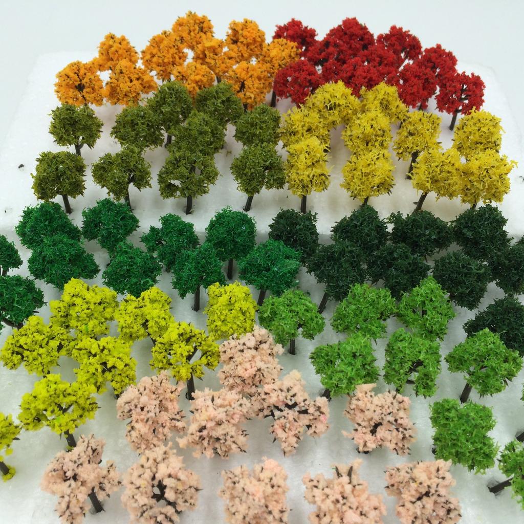 Forest, Selectable Colors, Quantity 50 or 100 Pieces [DauStage] N Gauge Diorama, Railway, Architectural Model, Trees, Scenery, 3cm, 21, Mixed, 90