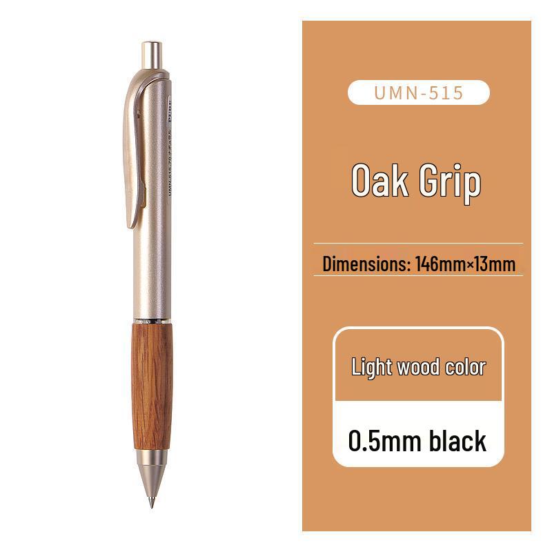 Mitsubishi Uni Black 0.5mm Oak Grip Signature Pen for Office & Exams 0.5mm