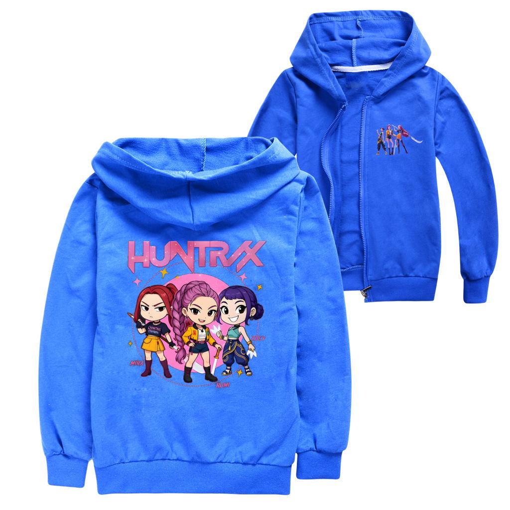 Girls Hoodies & Sweatshirts Kpop Demon Hunters Zipper Jacket Children's Hoodie