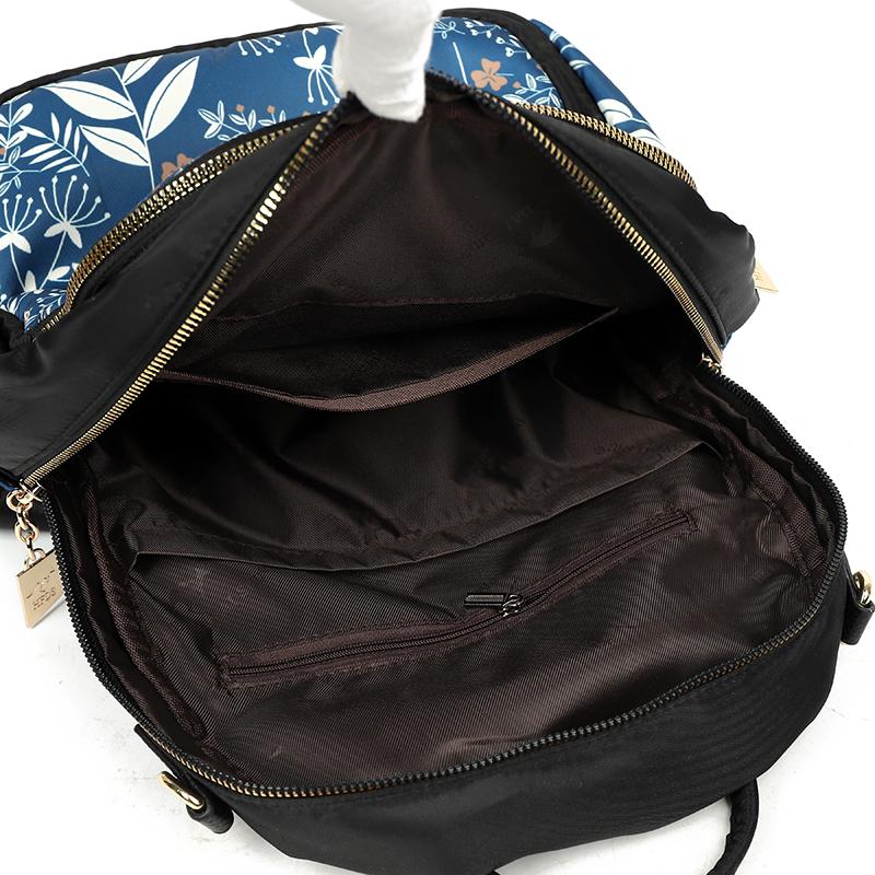 Lightweight Water-repellent Nylon Bag Large Capacity Women's Printed Backpack Student Schoolbag Outdoor Travel Bag