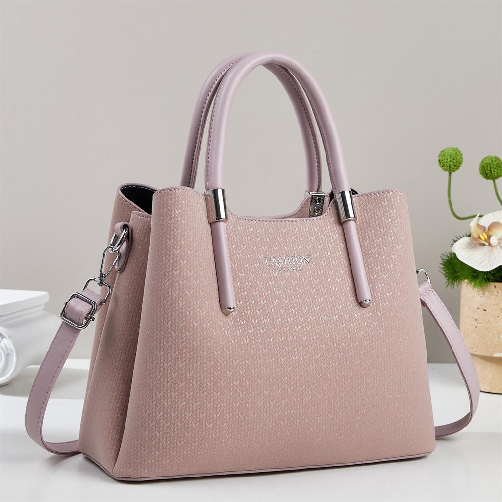 Pu Leather Large Shoulder Bag With Multiple Pockets For Office And Daily Use
