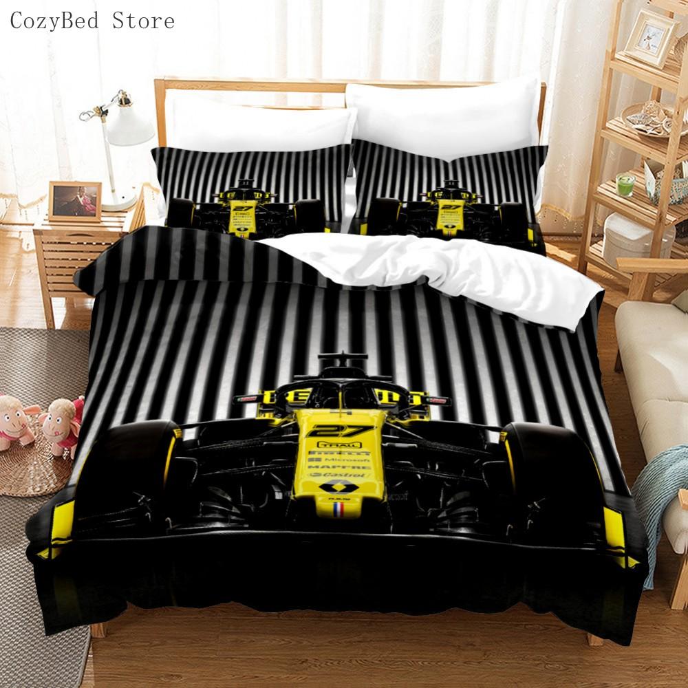 Racing Cars Bedding Set 3D Printed Duvet Cover Extreme Sports Home Decor Bedclothes For Adult Teen Boys Home Textiles