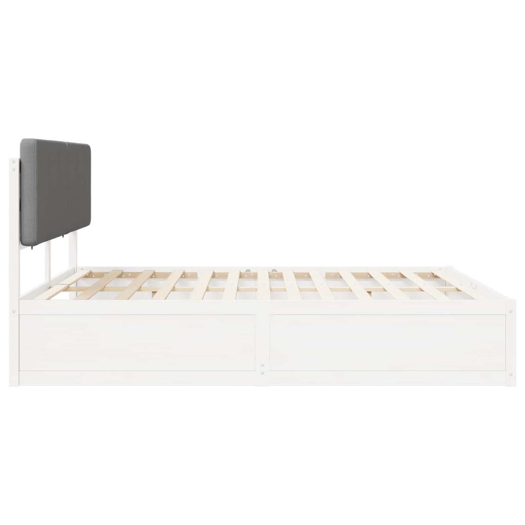 Bed Frame with Upholstered Headboard Light Grey 180 x 200 cm