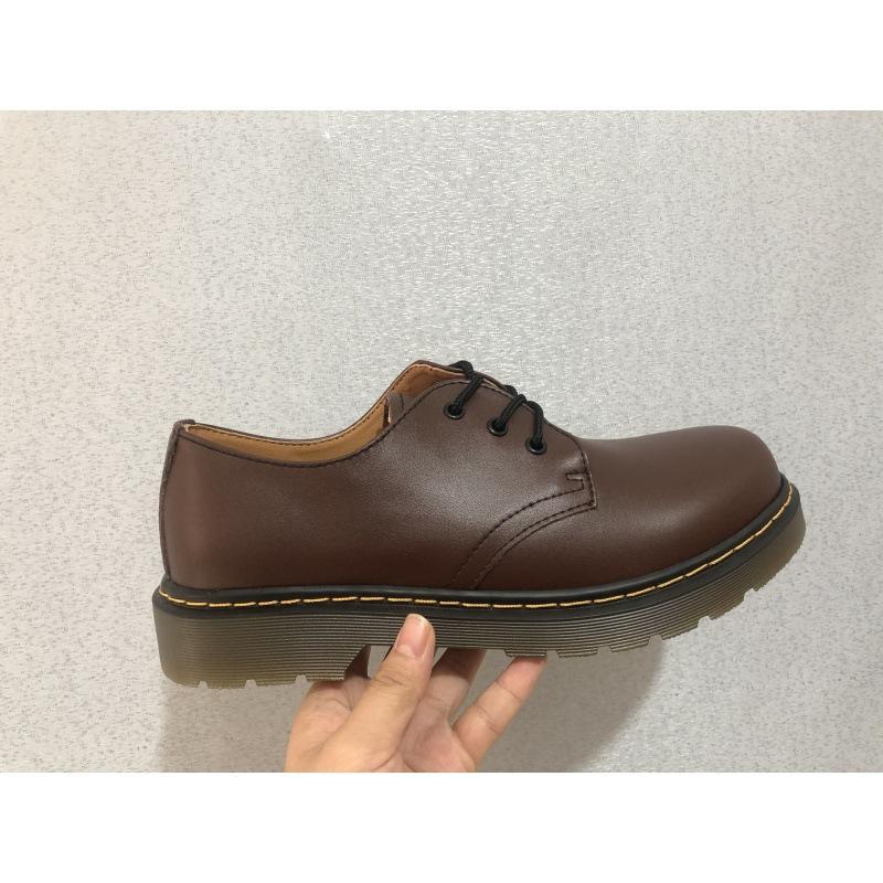 

Большой размер 1461 низкие ботинки Мартин удобные повседневные кожаные короткие ботинки на плоской подошве рабочая обувь британский стиль маленькие кожаные туфли 46