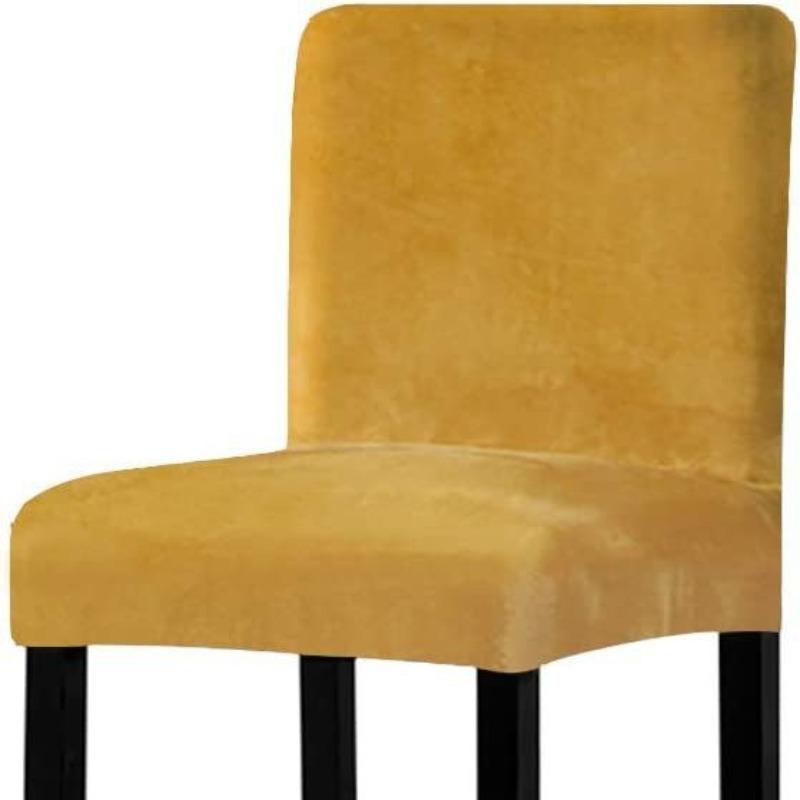 Velvet Low Back Elastic Chair Cover Silver Fox Velvet Bar Chair Cover Hotel Club Dining Table Dining Chair Cover
