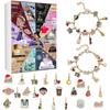 Advent Calendar Gifts, DIY Bracelet Making Kit For For Kids Adult, 24-Days Christmas Countdown Calendar Jewelry Gifts
