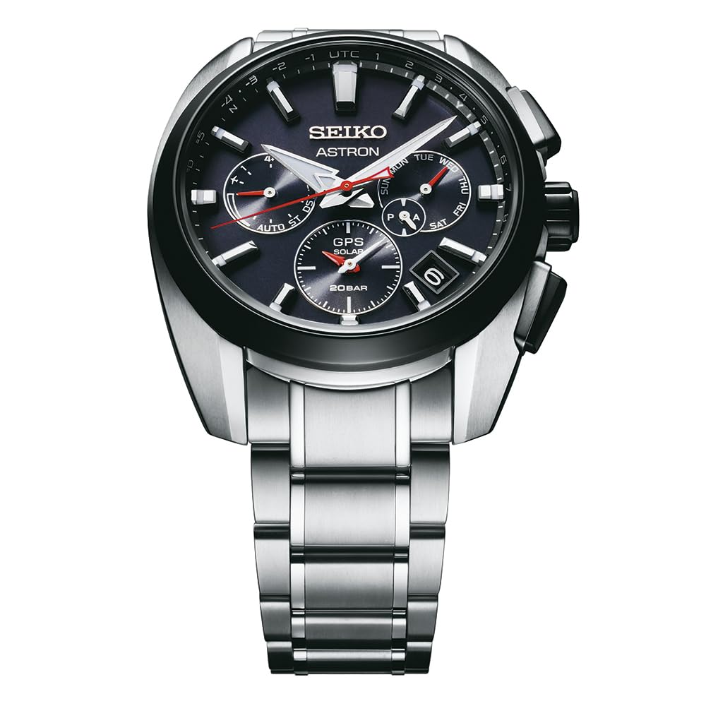 Seiko Astron Origin Global Line Sport 5X Titanium GPS Satellite Radio Wave Correction Watch SBXC103 Silver Black & Men's