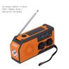 Solar Hand Powered Radio Emergency  r LED Flashlight IPX3 Waterproof Radio with Hand Crank 5000mah Battery