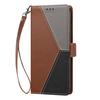 Cubot P80 Leather Case: Three-Color Patchwork Design with Contrast Card Slot for Max 5 5G Protection