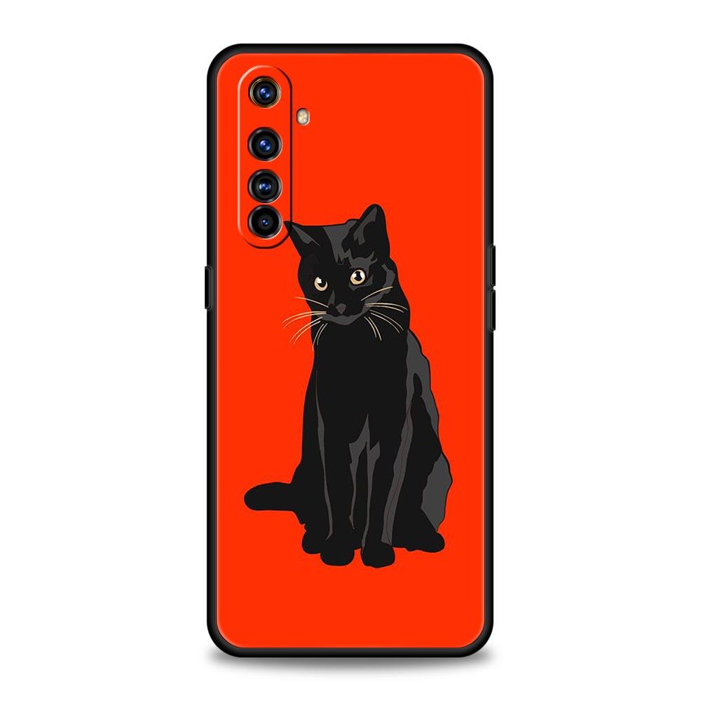 Fashion Lovely Cats For Realme GT Neo2 3 Phone Case Cover For Realme 9 8 7 6 GT2 Pro Plus 5G 8i 9i C3 C21 C11 C25 C35 C21Y Coque