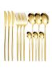 12pc Thin Stainless Steel Cutlery Set Portugal Steak Knife and Fork Dessert Spoon Coffee Spoon
