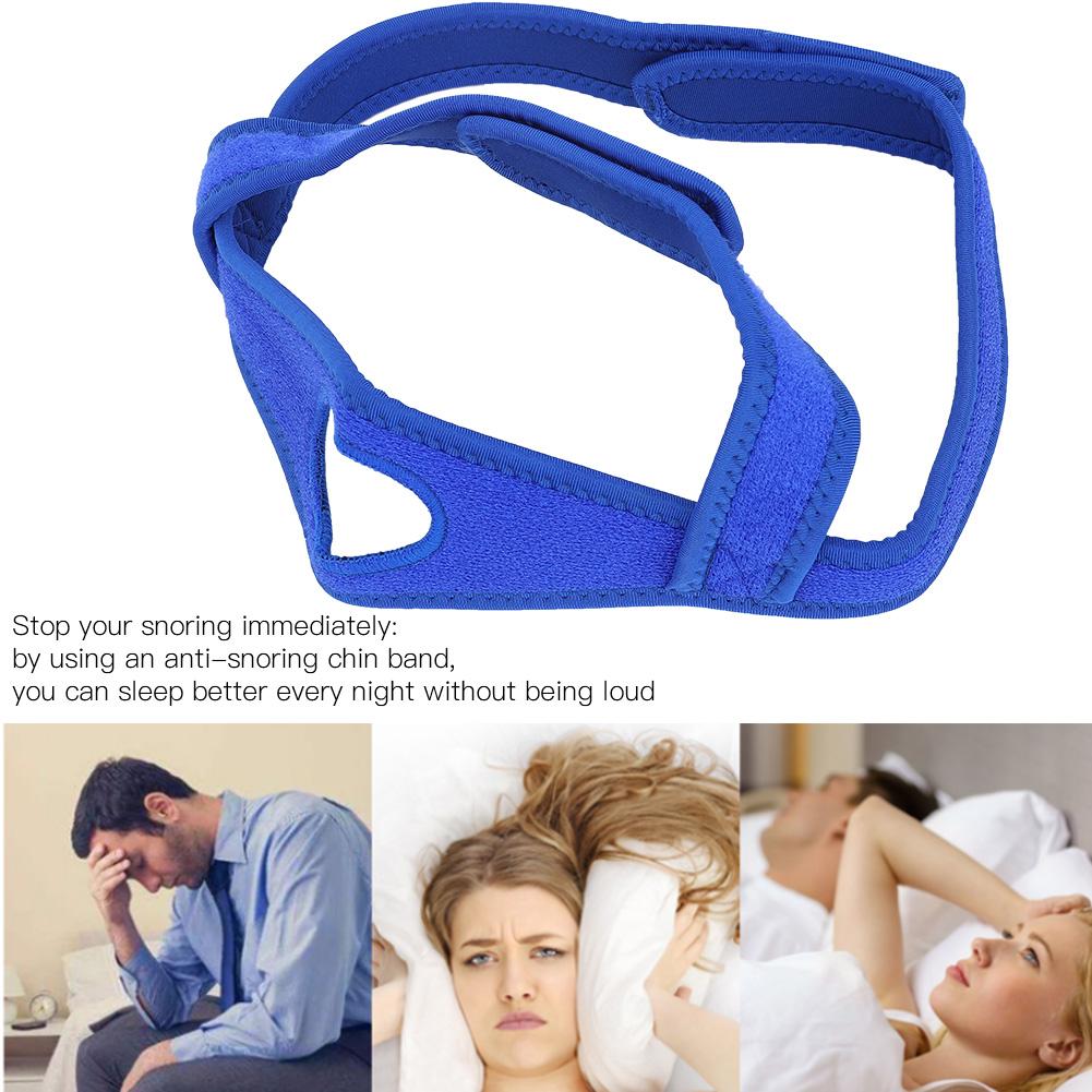 Adjustable Anti Snoring Chin Strap Snore Reduction Sleep Aids Devicesblue